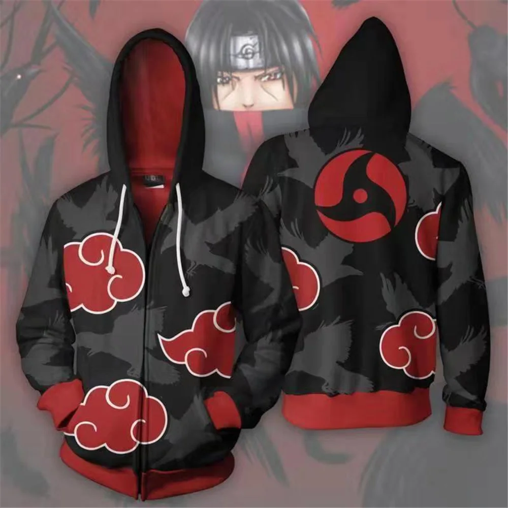 Толстовки с капюшоном Akatsuki 3D свитшоты Sasuke Kakashi Повседневная рубашка в стиле
