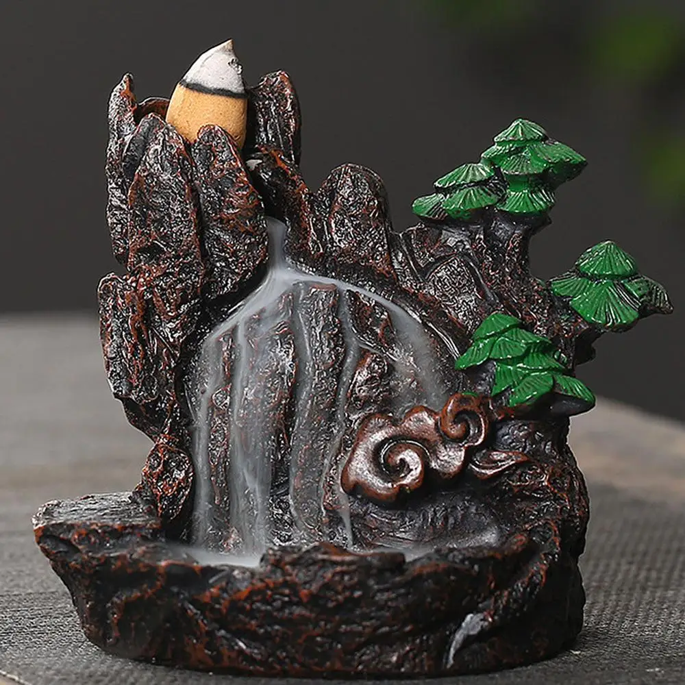 

Resin Mountains Rivers Incense Burners Holder Censer Aromatherapy Home Decor
