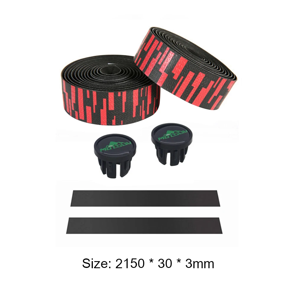 

EVA Road Bike Handlebar Tape with End Plugs Anti Slip Bar Tape Wrap 2 Rolls Professional Cycling Damping Anti-Vibration Wrap
