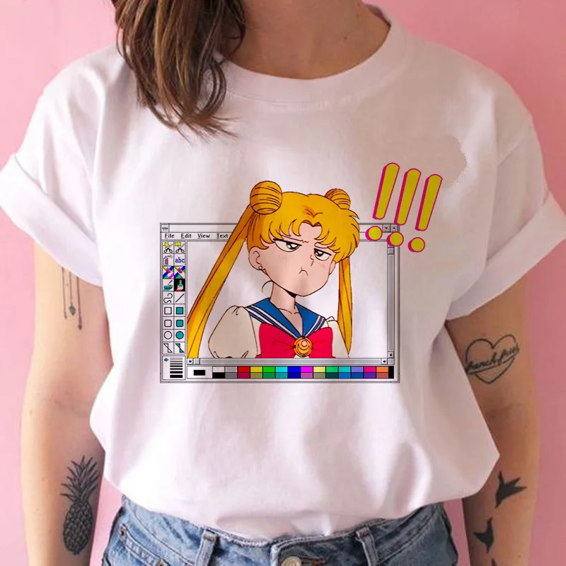 

Sailor Moon t shirt women graphic kawaii cartoon korean clothes tshirt grunge funny japanese harajuku t-shirt ulzzang top tee