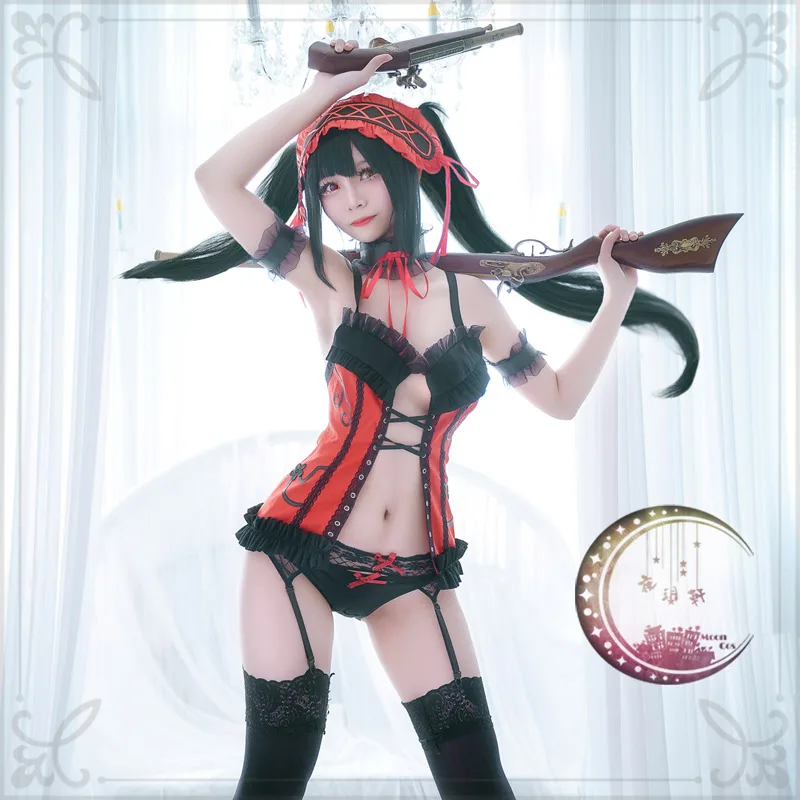 

Популярные костюмы для косплея токисаки Куруми из аниме «Date A Live», классический стиль, промышленное нижнее белье, женское нижнее белье, изго...