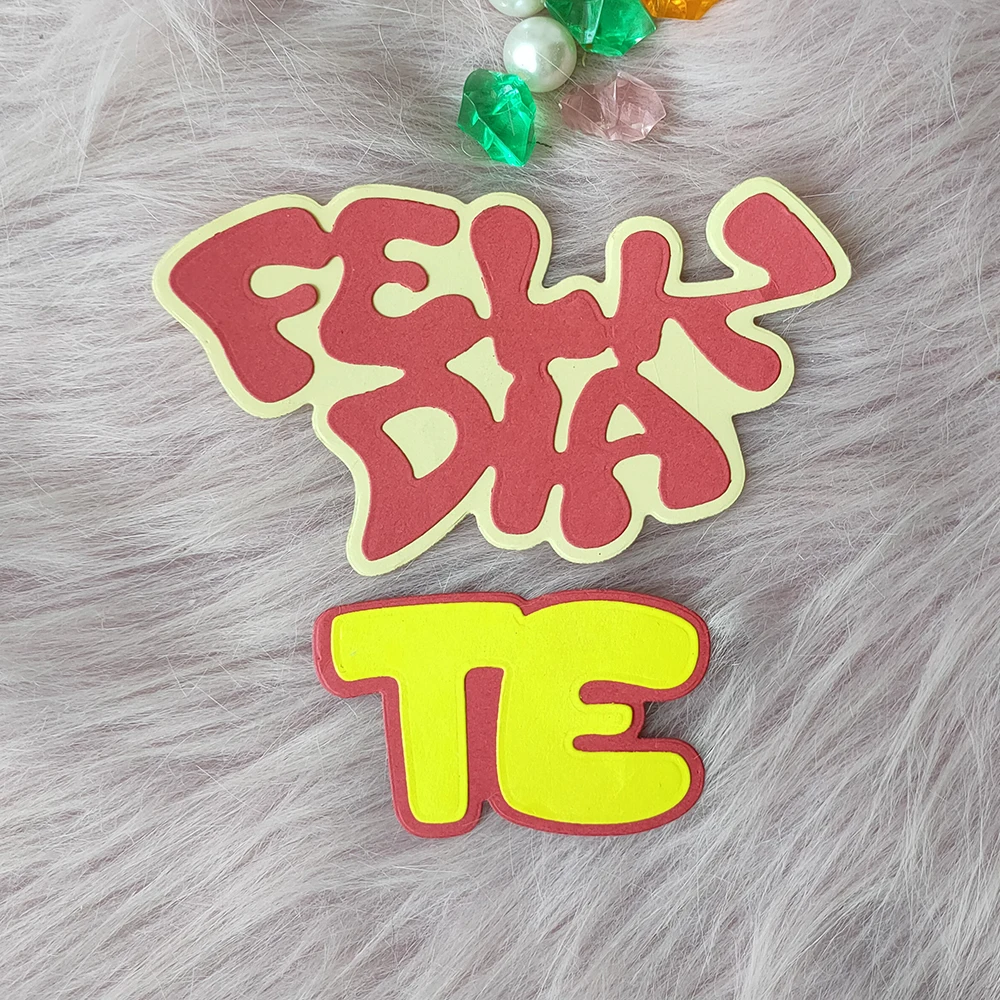 

New Spanish words metal cutting die mould scrapbook decoration embossed photo album decoration card making DIY handicrafts