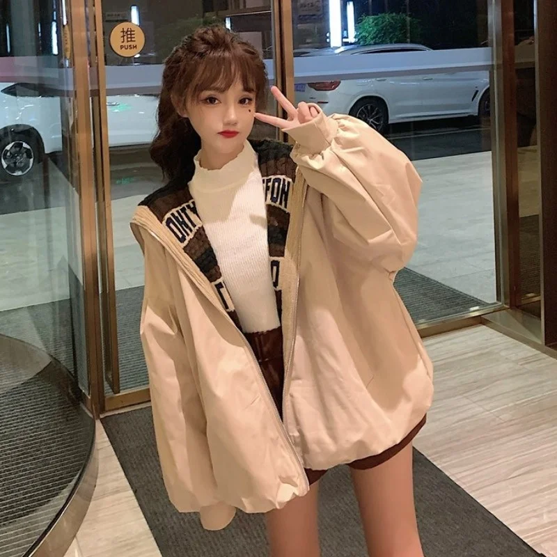 Женская хлопковая куртка с воротником-лодочкой свободного покроя | одежда