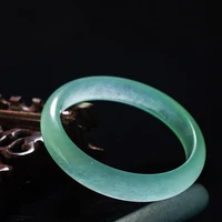 natural light green jade flat strip bracelet elegant bracelet best light gift bangles for women men jade jade bangle
