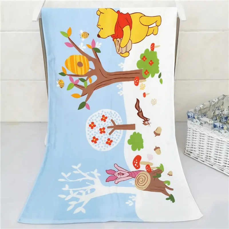 

Disney Cute Mickey Minnie 100% Cotton Bath Towel Beach Towel Blanket Soft Water Absorbing Breathable Adult Beach Towel Blanket