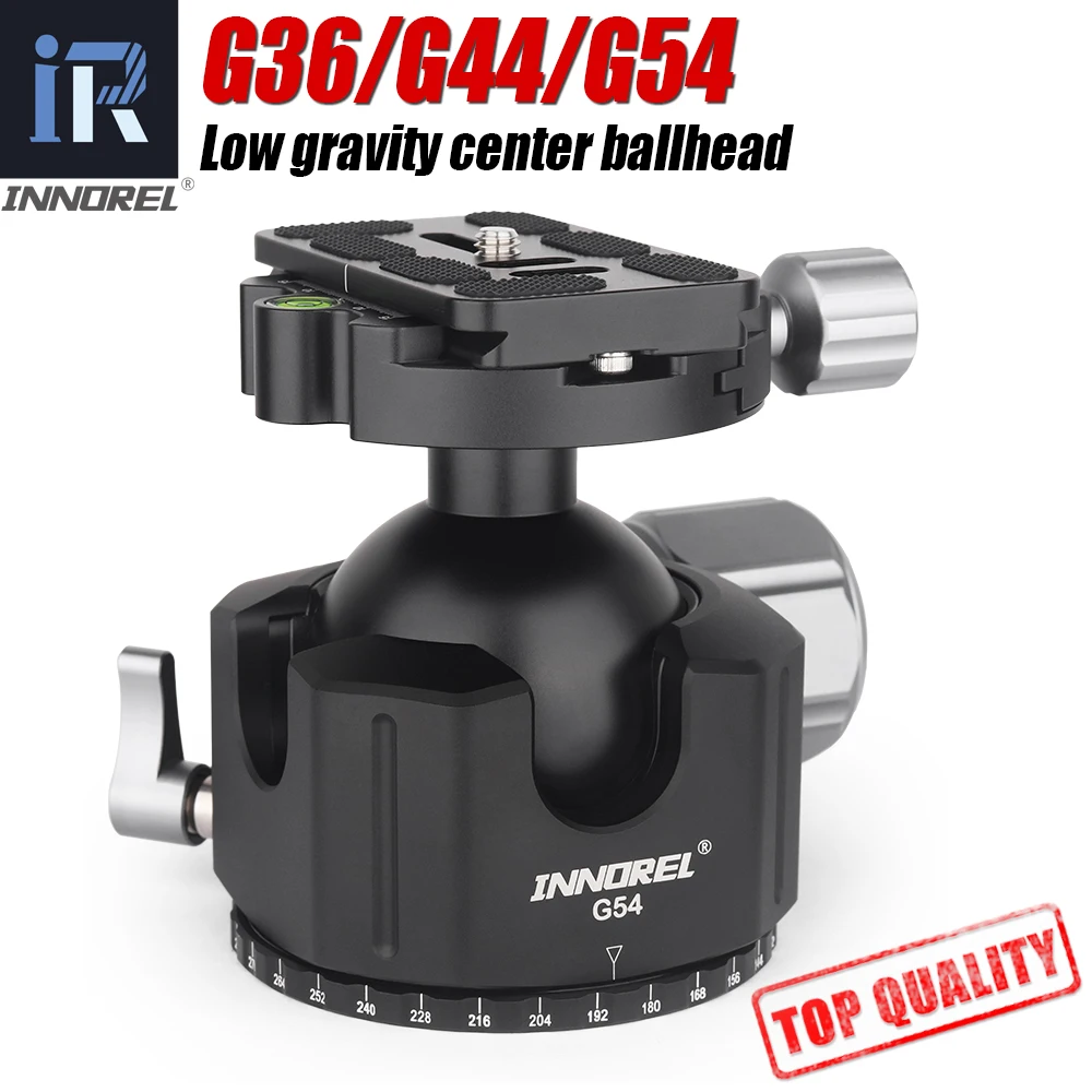 Ballhead para Dslr Profissional Tripé Cabeça Baixa Gravidade Centro Cnc Bola Panorâmica Arca Swiss Duplo u Entalhe Câmera G36 – 44 54