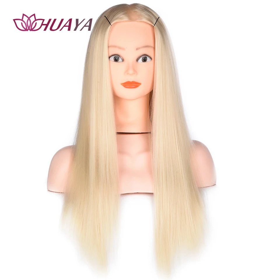 

HUAYA Multicolor Wig Training Head Braided Hair Makeup Head Model Mannequin Head Practice Head Dummy Head Synthetic hair