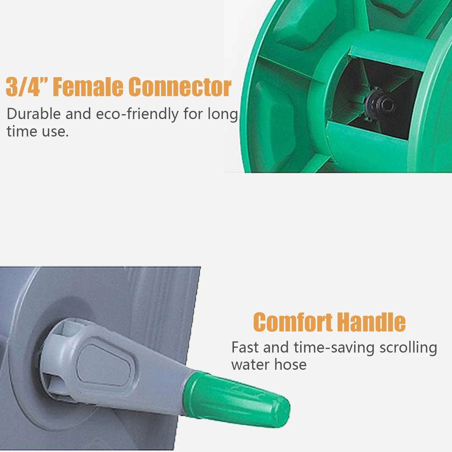 164ft садовый водный шланг катушка с колесами Портативный 2 х колесный полива