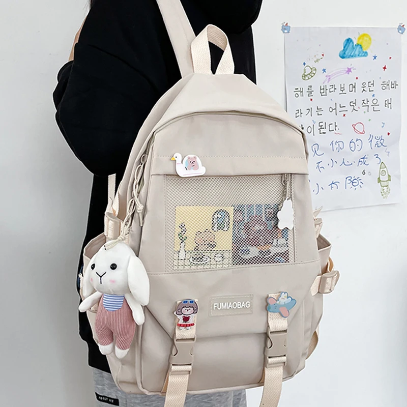 

Mesh Travel Women Backpack Female College Waterproof Nylon Book Bag Backpacks for School Teenage Girls Lady Laptop Kawaii Bag