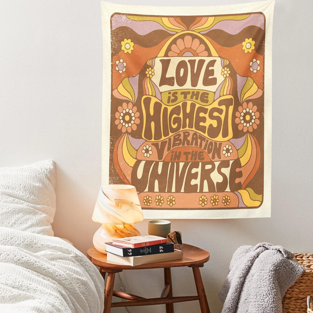 Винтажный гобелен настенный Ретро стиль хиппи ретро декор для спальни любовь