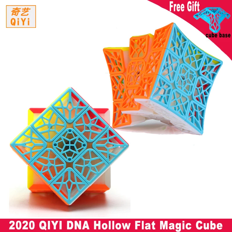 

QiYi DNA concave Stickerless Speed Cube 3x3x3 Puzzletoys for children boys DNA 3x3 Stickerless Cube boys toys