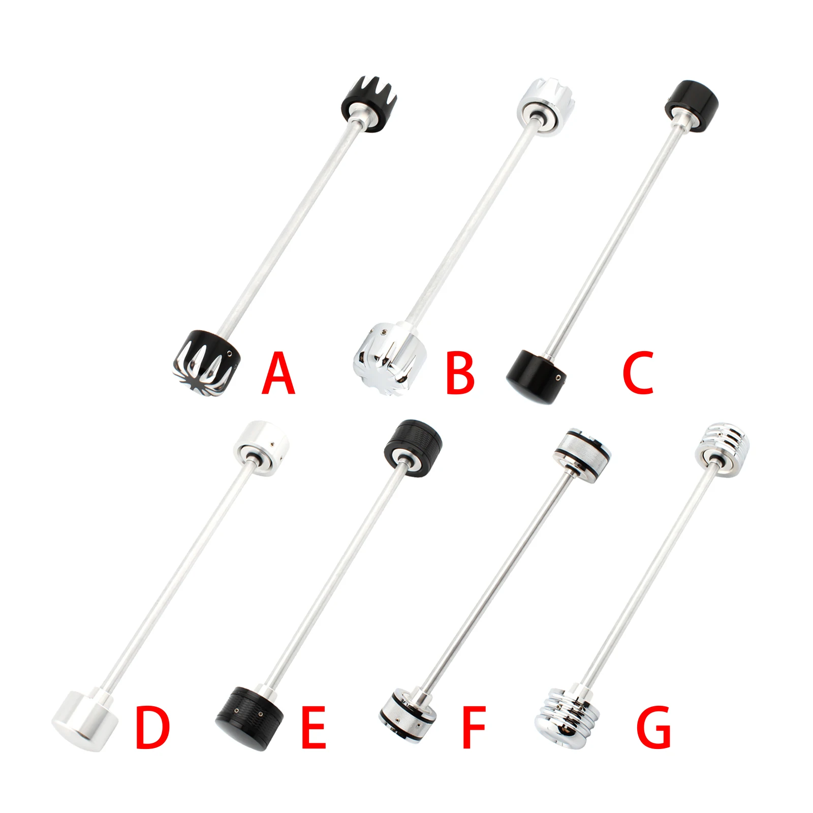 

Aluminum Front Axle Cover Caps Set Replacement for Harley 18-21