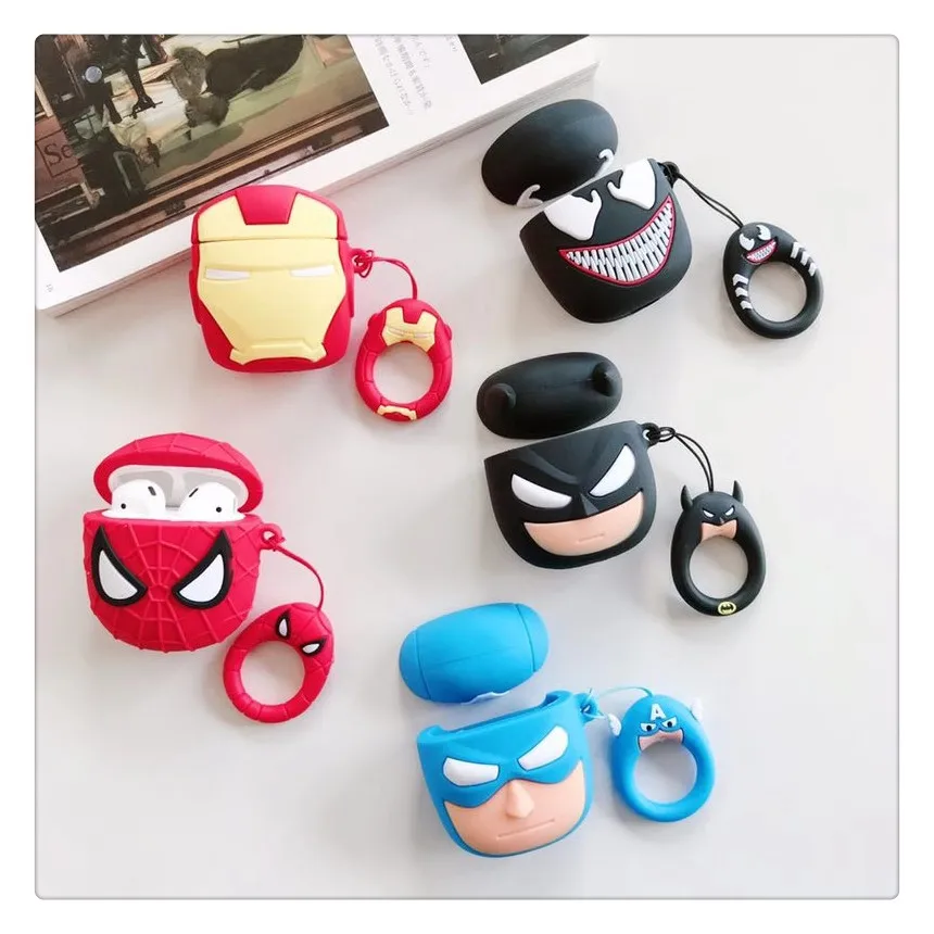 Модный Venom Мстители для Airpods 1 2 Чехол-сюрприз Мягкий беспроводной Bluetooth чехол для наушников AirPods аксессуары для наушников