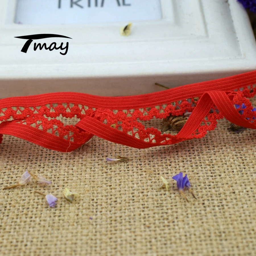 Ярко-красное кружевное нижнее белье для малышей с эластичной кружевной отделкой