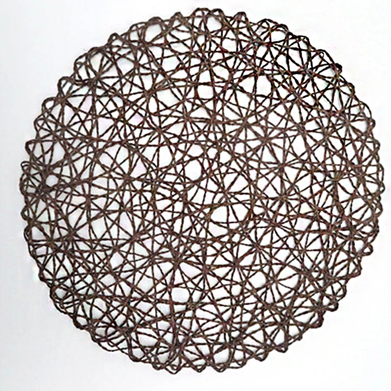 Подстилки для стола Сельский полый коврик Круглый тканый столовой подстилки