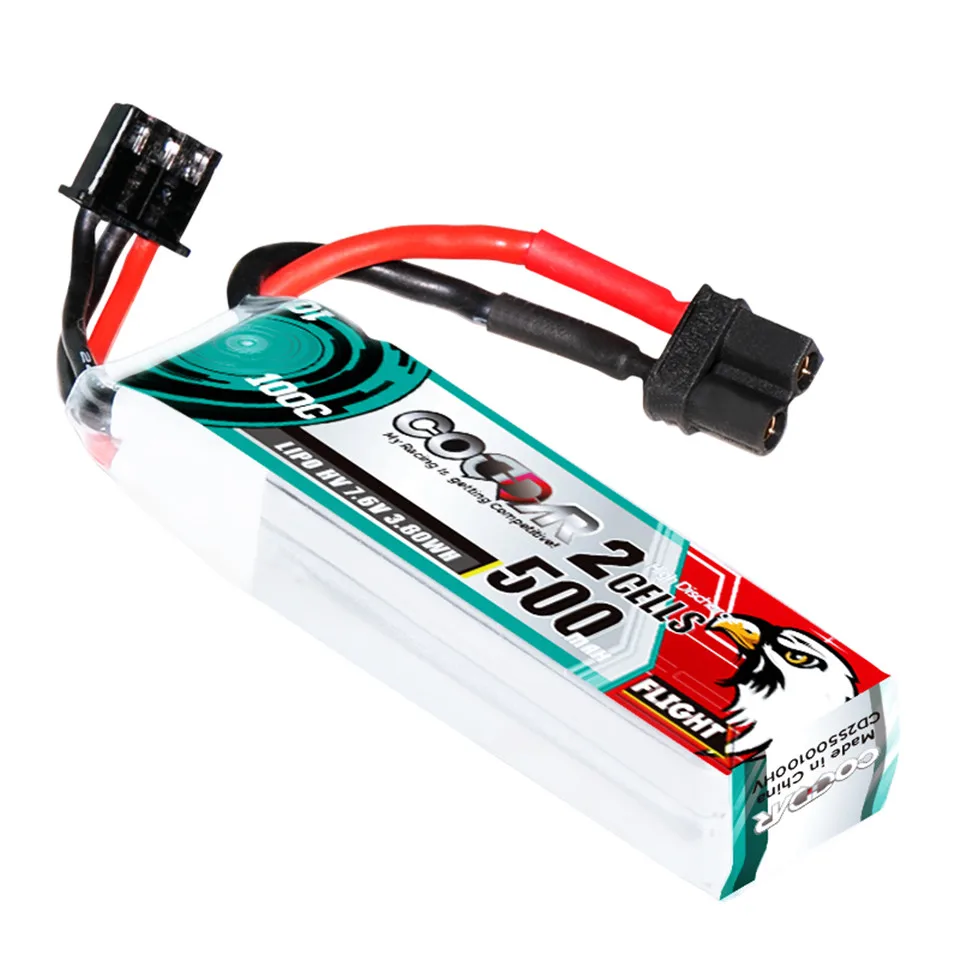 

HV 2S 7.6V 500mAh 100C Lipo Battery XT30 Plug Connector Wire Cable For FPV RC Racing Drone Tinywhoop Frame Kit Quadcopter Parts