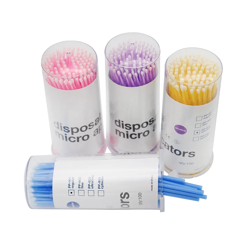 

100 PCS Disposable Micro Eyelash Brushes Mascara Wands Applicator Wand Lashes Brushes Spoolers EyeLashes Extension Makeup Tools