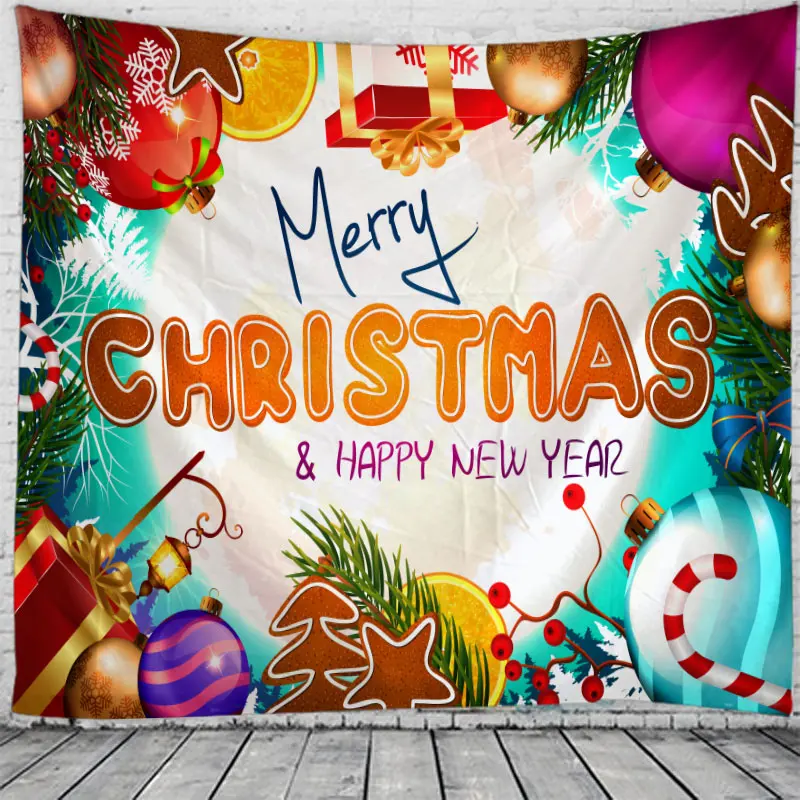 Рождественский 3D гобелен настенное покрывало для кровати пляжное полотенце