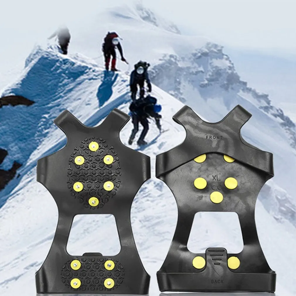 Профессиональные 10 зубов ледяные кошки зимние сапоги бахилы захват марганцевой