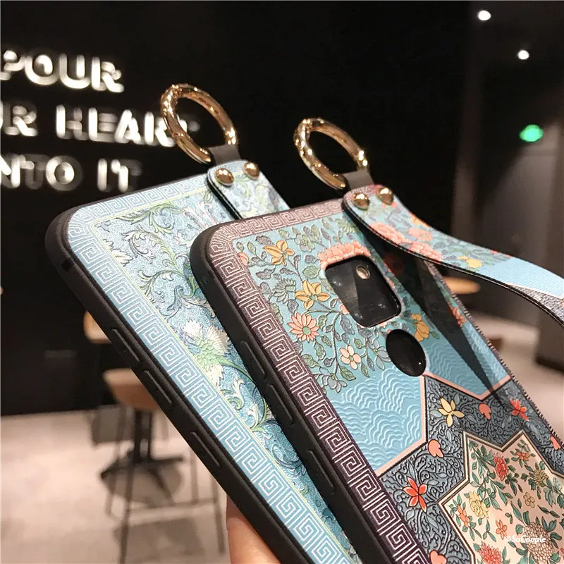 Ремешок на запястье Мягкий ТПУ чехол для телефона huawei P20 P30 Pro Lite Honor 10 20 mate 30 Nova 3i 5i 2s