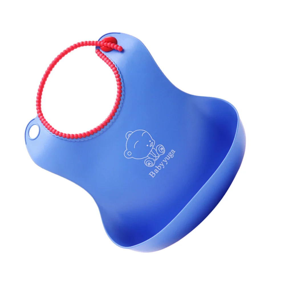

Baby Silicone Bib Waterproof Toddler Feeding Adjustable Bib with Food Catcher