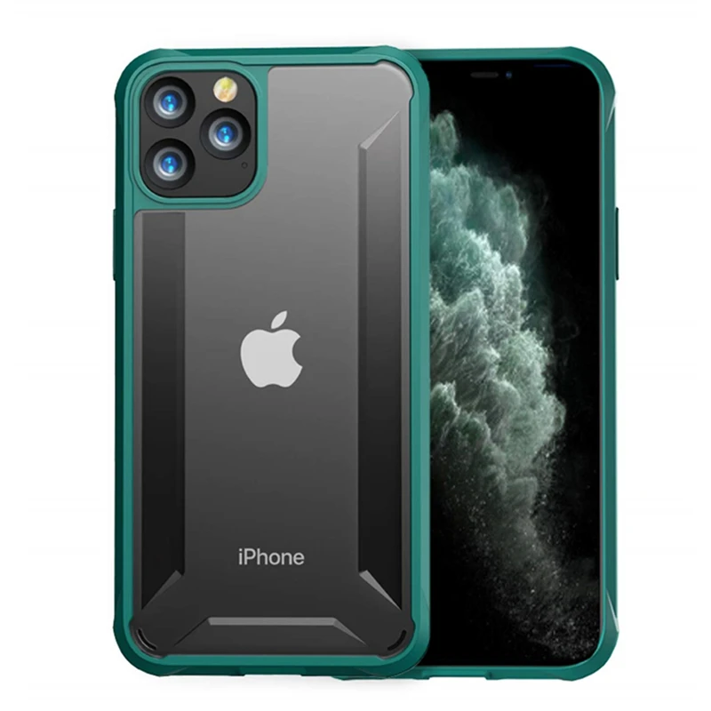 Прозрачный силиконовый чехол для iPhone 11 Pro Max X XR XS 7 8 Plus Жесткий Pc TPU Мягкий