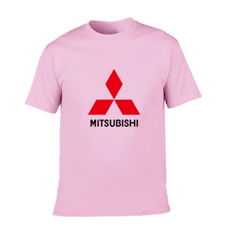 

2021Creative designr Mitsubishi logo t shirt solid color cotton T Shirt Men's New Arrival Style Short Sleeve Men t-shirt