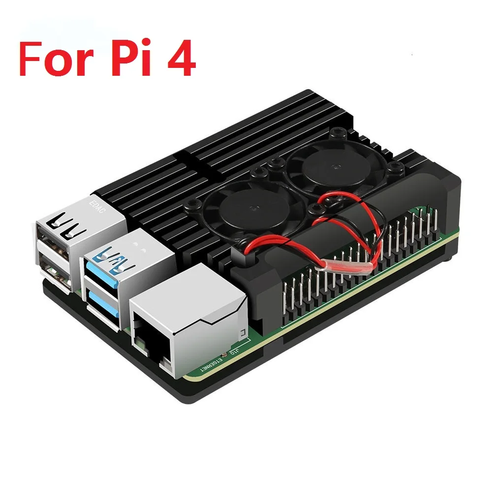 Raspberry Pi 4 4B чехол Корпус с ЧПУ алюминиевая крышка радиатор вентилятор охлаждения для Raspberry Pi 4 Модель B