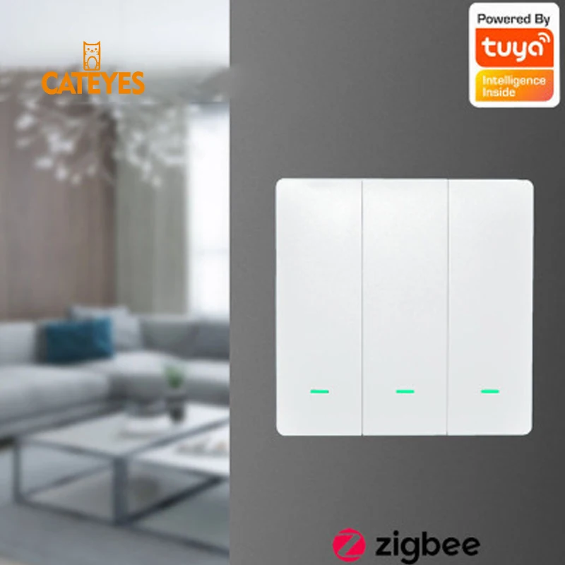 Настенный выключатель zigbee cateyes 3Gang дистанционное управление Беспроводной