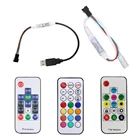 Контроллер светодиодных лент WS2812B WS2811 SK6812, беспроводной контроллер RGB с диммером, 5-24 В, RF, 3-контактный разъем, USB, DC, пульт дистанционного управления sp002e sp104e