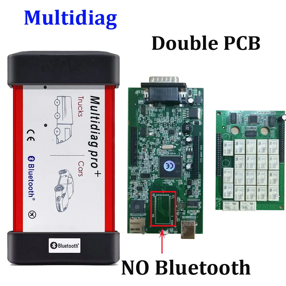 Multidiag NO BT Лучшее качество Multidiag Pro Plus V2016.R1 Multidiag OBD2 Диагностический интерфейс такая же Функция как TCS Pro Plus OBD2 сканер - Цвет: Multidiag NO BT