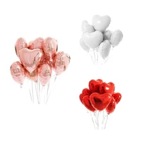10pcs multi rose gold heart foil balloons helium balloon birthday party decorations kids adult wedding valentines day ballons