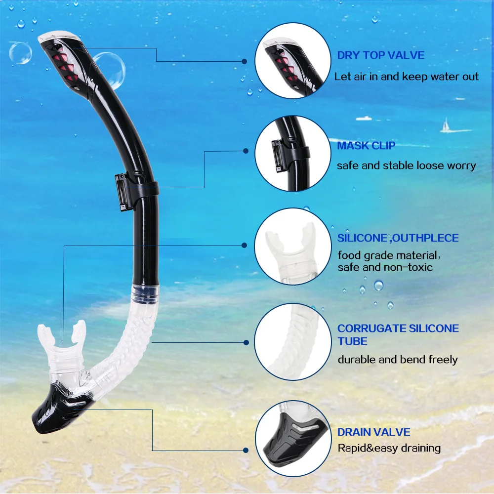 

Professional Scuba Diving Mask Set Anti Fog Goggles with Snorkel Glasses Tube Adjustable Strap for Women Men Adult Swimming Mask