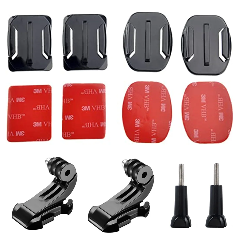 Аксессуары для Gopro плоский изогнутый Монтажный набор наклеек 3M клей Go pro Hero 8 7 6 5 4 3