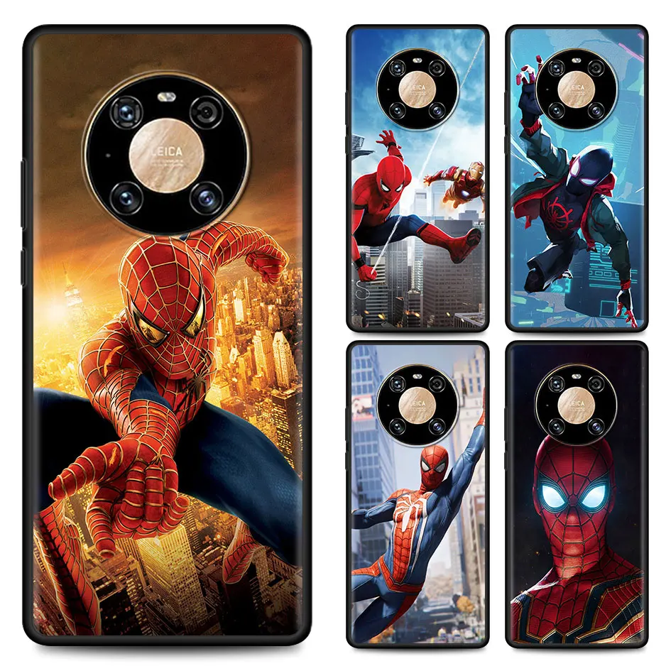 

Spider Man Cell Phone Case For Huawei Mate 20 Lite 40 RS 10 Pro P30 P Smart Z 2019 2021 2020 P40 Y7 Y6 Fundas Coque