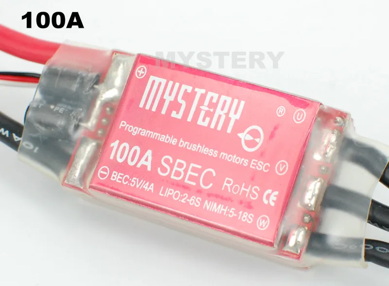 Бесщеточный Программируемый Регулятор скорости таинственности 100А SBEC ESC для