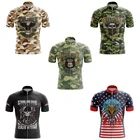 Мужская спортивная футболка с коротким рукавом HIRBGOD, прохладная и дышащая, камуфляжная, на день ветерана, для велоспорта, для лета, TYZ440-01