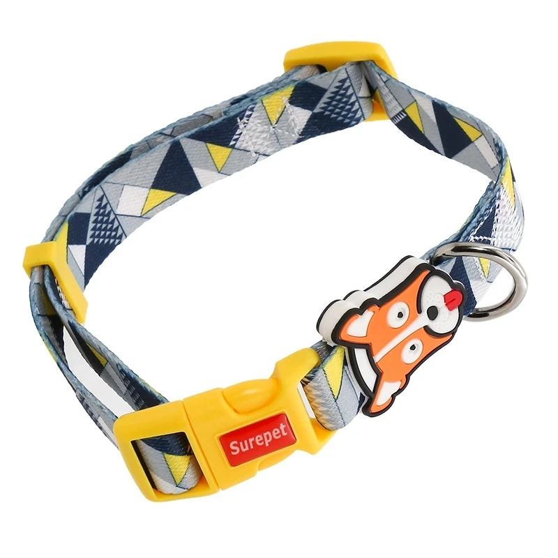 

Adjustable Dog Collar Print Nylon for Small Medium Large Dog Accessories Fashion Pet Cat Collars Necklace Pug French Bulldog