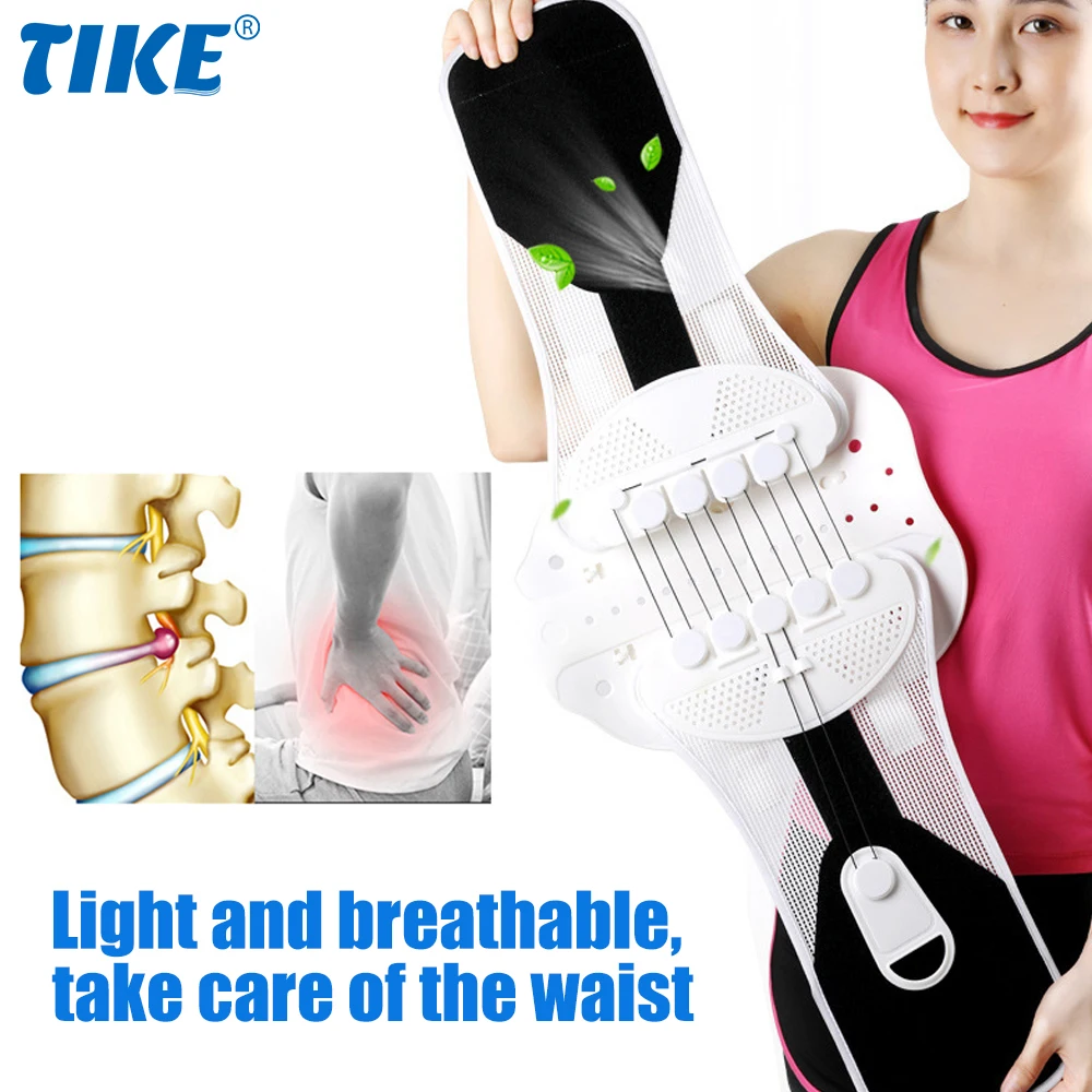 

TIKE New Lower Back Brace Lumbar Support Belt with Pulley System for Lower Back Pain Relief, Herniated Disc, Sciatica, Scoliosis