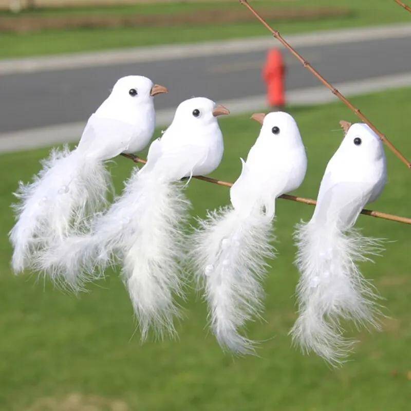 1Pcs Simulation Birds Artificial Feather Doves Park Mall Ornament | Дом и сад