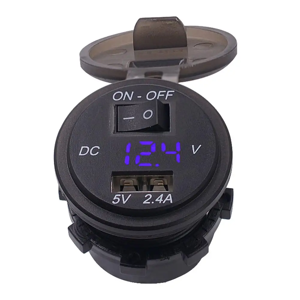 12 В двойной USB порт автомобильное зарядное устройство прикуриватель розетка