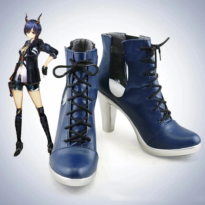 

Game Arknights Cosplay Boots Chen Costume Outfit Full Set Uniform Adulttail Halloween Costume Women Wigs shoes