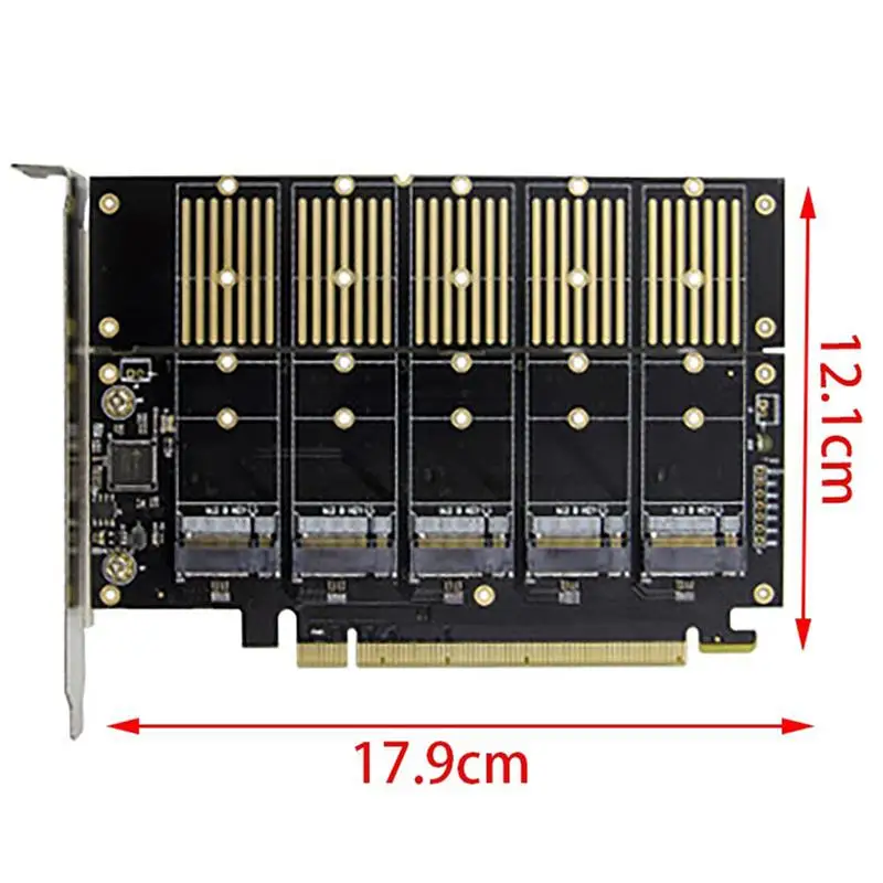 плата расширения pcie3 0 x16 на 5 порто