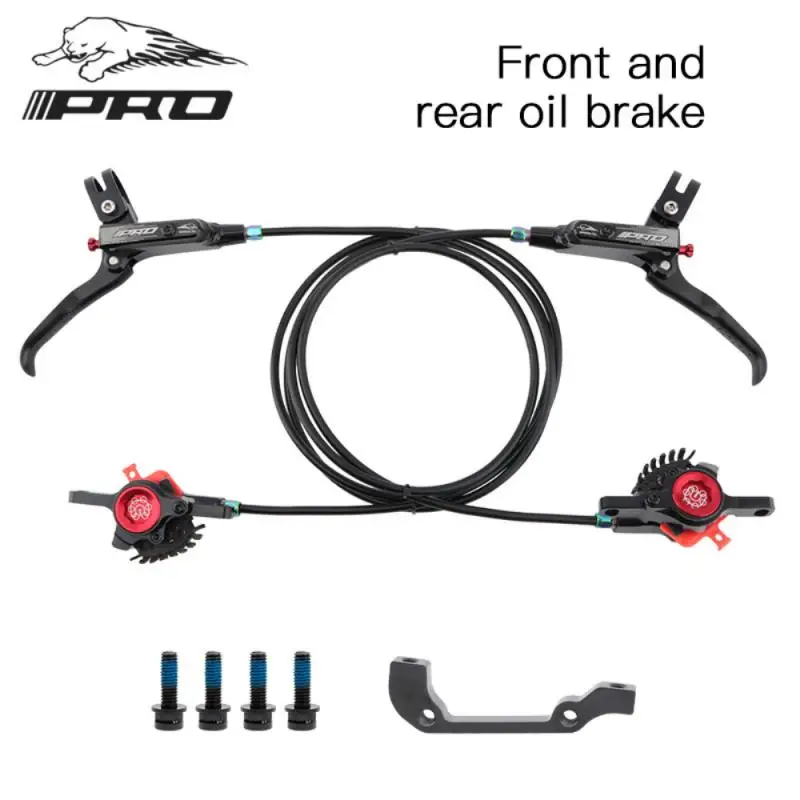 IIIPRO Bike Brake Mountain Bicycle Oil Disc Hydraulic Brake CNC Ultra Light Brake Left Front Right Back Aluminum Alloy Material