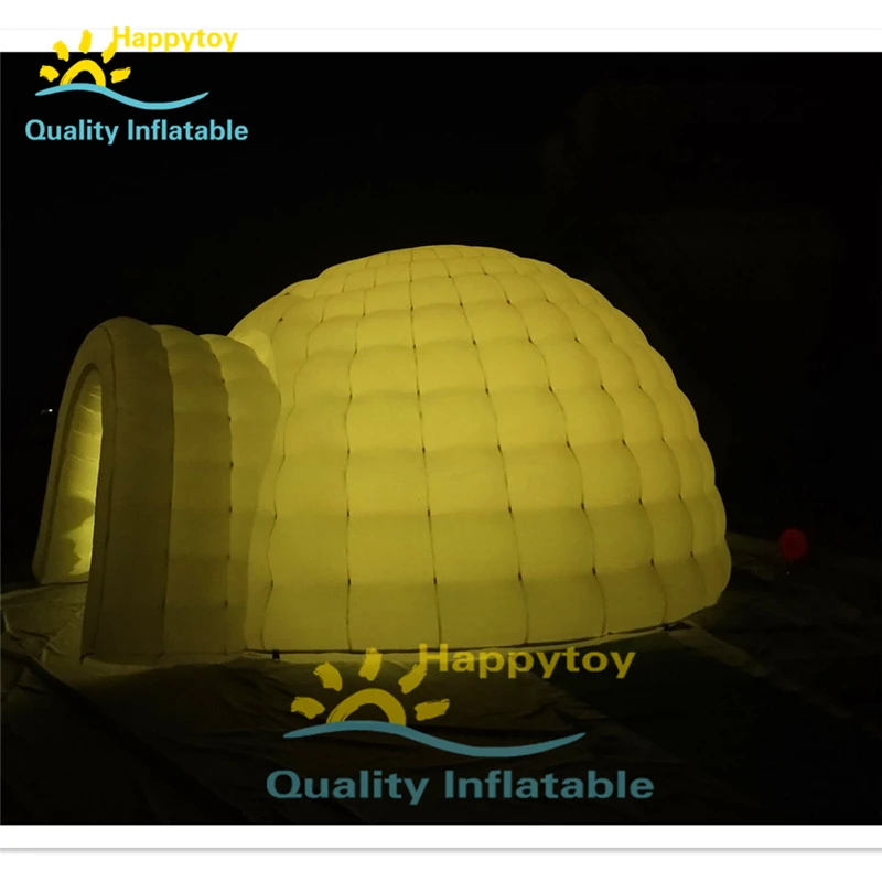 Горячая Распродажа наружный белый надувной Igloo со светодиодной подсветкой