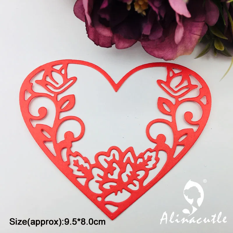 Металлическая высечка цветок Сердце Сделай Сам Скрапбукинг Бумага рукоделие