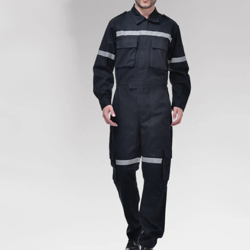 

Overall Boilersuit Coverall Workwear Boiler Suit w/ Reflective Strip S-XXXL