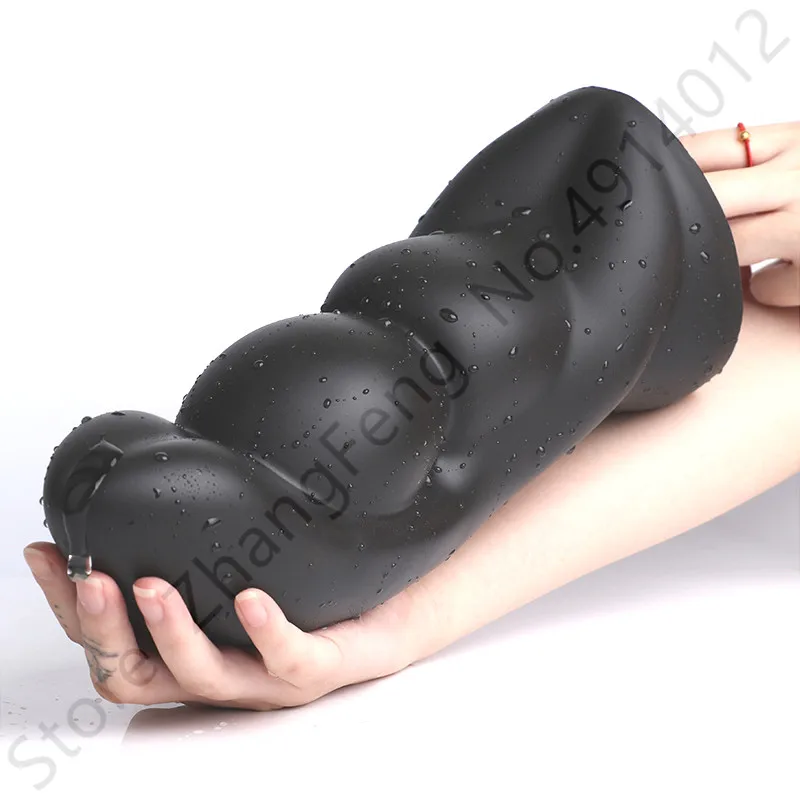 Силиконовый супер мягкий большой анальный фаллоимитатор Анальная пробка массаж