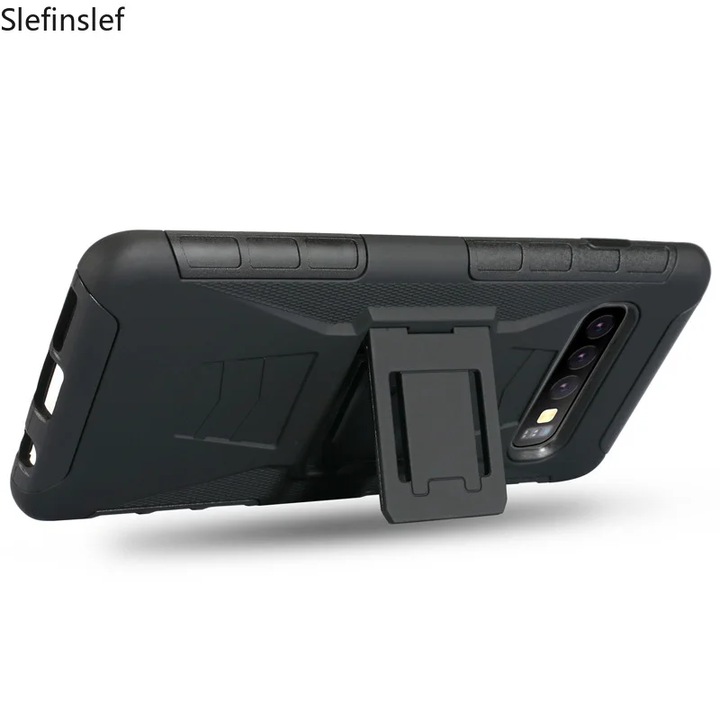 Защитный чехол противоударный с подставкой и зажимом для ремня задняя крышка