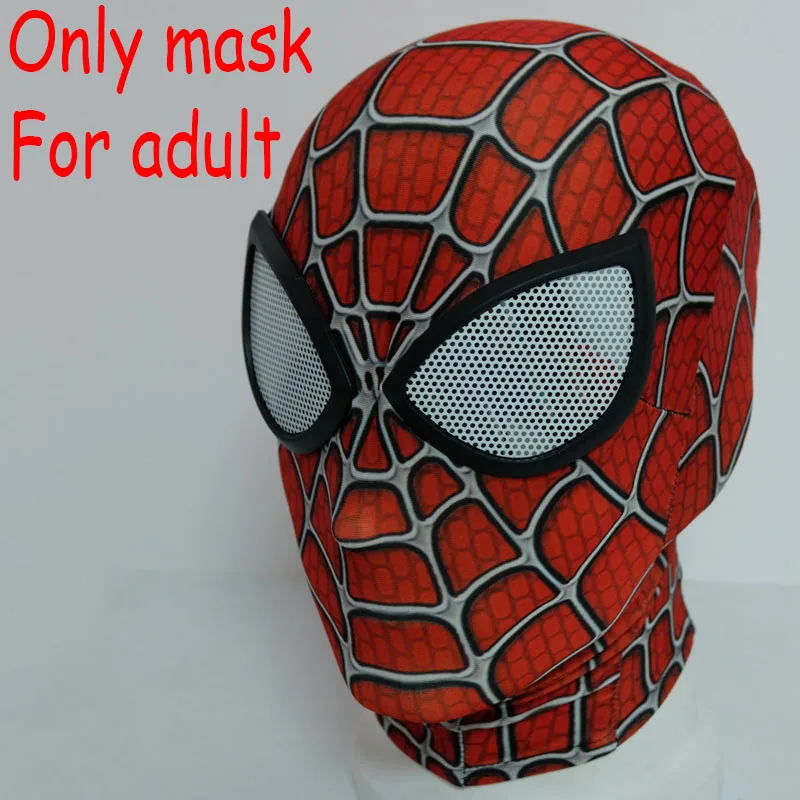 Only mask adult Костюм для косплея «вдали от дома», гибридный костюм Raimi Spider, маска, боди Zentai, Комбинезоны на Хэллоуин для детей, взрослых мужчин - Цвет: Only mask adult